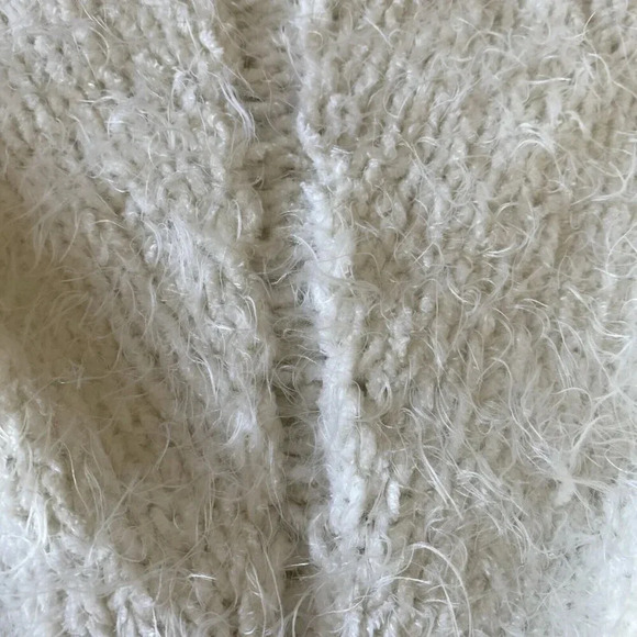 BP. Women's Ivory V-Neck Eyelash Soft Chenille Sweater, Size Small - Picture 7 of 7